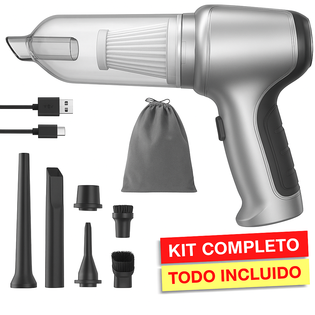 Aspiradora RiverPoint 5 en 1 – Alta Potencia y Batería Recargable