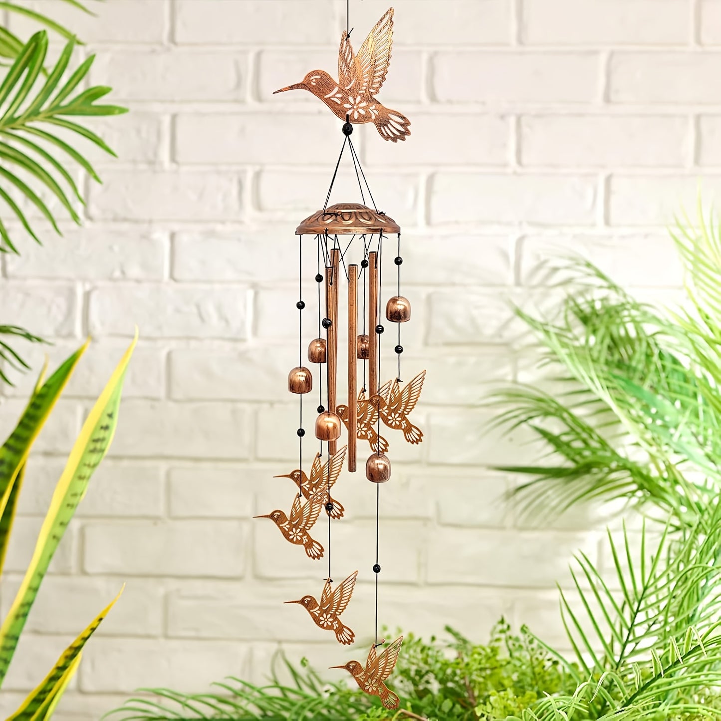 Hummingbird Wind Chime – Rustic Decoration for Garden and Patio