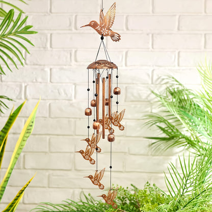 Hummingbird Wind Chime – Rustic Decoration for Garden and Patio