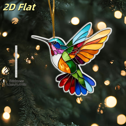 Decorative Acrylic Hummingbird Pendant – Vibrant Colors and Elegance