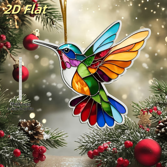 Decorative Acrylic Hummingbird Pendant – Vibrant Colors and Elegance