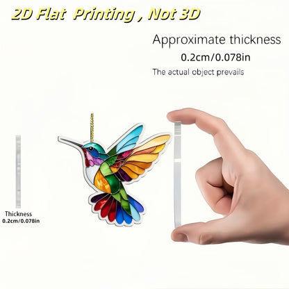 Decorative Acrylic Hummingbird Pendant – Vibrant Colors and Elegance