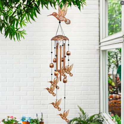 Hummingbird Wind Chime – Rustic Decoration for Garden and Patio
